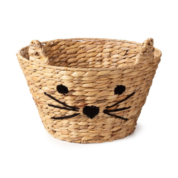 Iš vandens hiacinto vaikiškas krepšys natūralios spalvos ø 35x26 cm Cat – Compactor-image-4