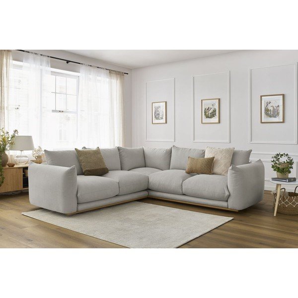 Kampinė sofa šviesiai pilkos spalvos Ernest – Bobochic Paris-image-1