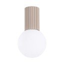 Taupe spalvos lubinis šviestuvas ø 12 cm su stiklo gaubtu Orbital – Sollux