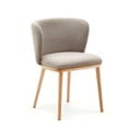 Šviesiai rudos spalvos iš audinio valgomojo kėdė Ciselia – Kave Home