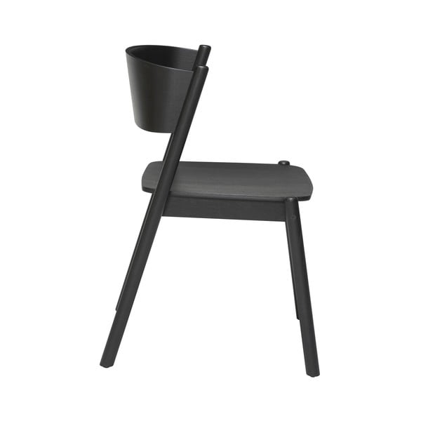 Juodojo ąžuolo valgomojo kėdė Oblique - Hübsch-image-2