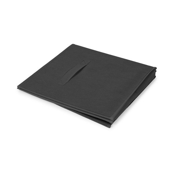 Juodos spalvos iš tekstilės daiktadėžė 31x31x31 cm – Compactor-image-3