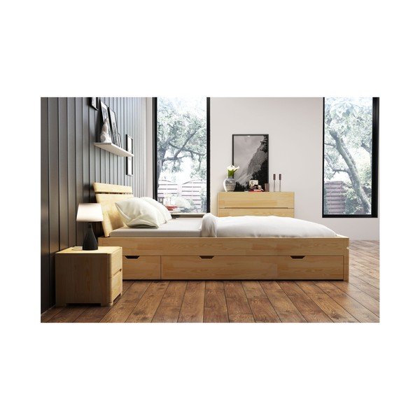 Dvigulė lova iš pušies medienos su stalčiumi SKANDICA Sparta Maxi, 160 x 200 cm-image-3