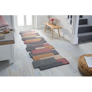 Vilnonis kilimas Flair Rugs Collage Earthy, 60 x 230 cm
