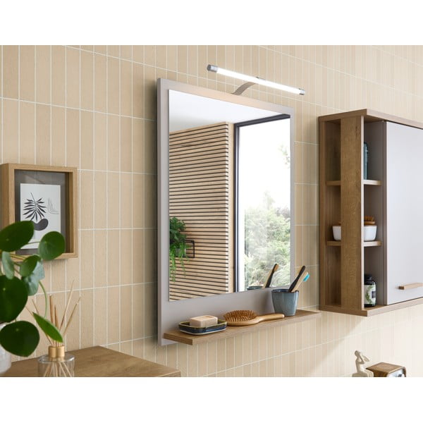 Sieninis veidrodis su lentyna 60x74,5 cm Quickset 966 – Pelipal-image-1