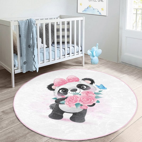 Vaikiškas kilimas baltos spalvos ø 100 cm Comfort – Mila Home-image-2