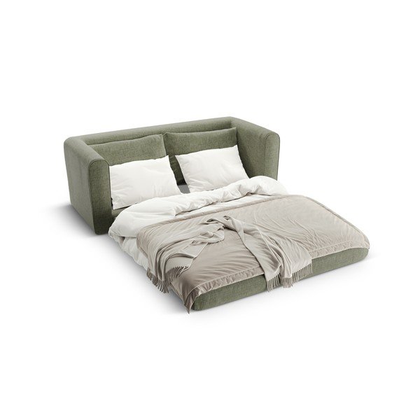 Žalios spalvos sulankstoma sofa 158 cm Lido – Micadoni -image-1