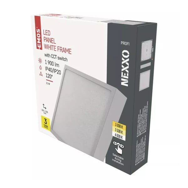 Lubinis šviestuvas baltos spalvos LED 22.5x22.5 cm Nexxo – EMOS-image-1