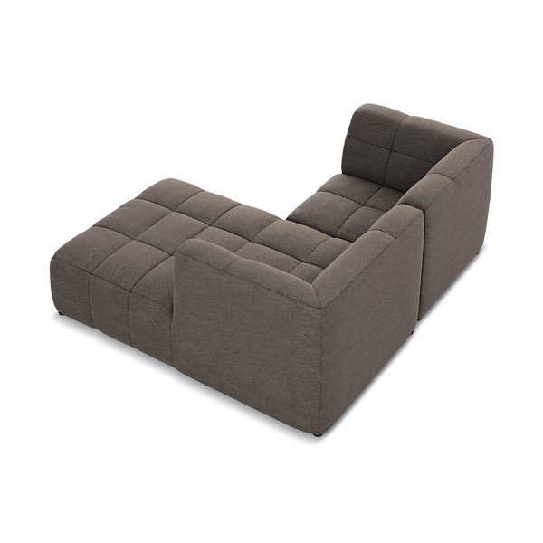 Rudos spalvos kampinė sofa iš boucle (su dešiniuoju kampu/su gultu) Aloha – Makamii-image-4
