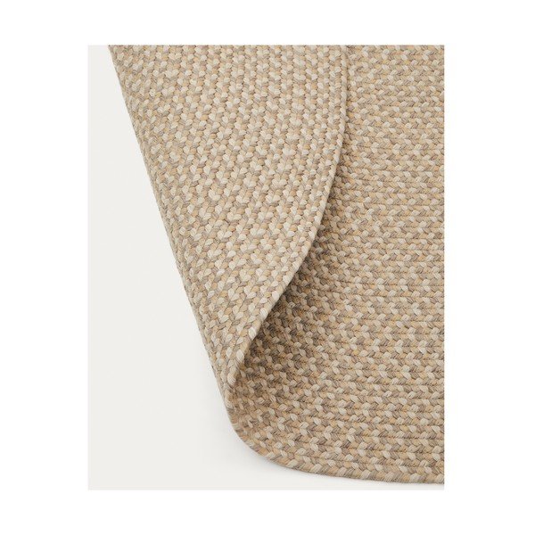 Iš perdirbto pluošto lauko kilimas smėlio spalvos 160x230 cm Rodhe – Kave Home-image-2