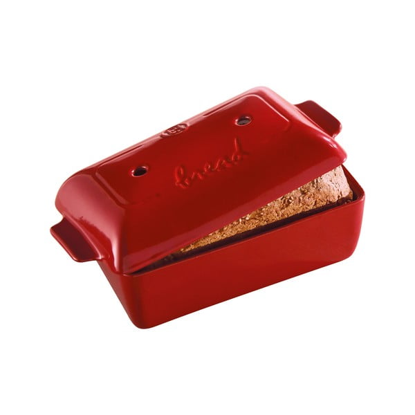 Raudona kvadratinė duonos kepimo forma "Emile Henry