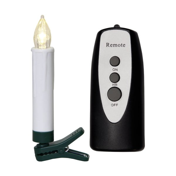 10 LED žvakių rinkinys su nuotolinio valdymo pulteliu Best Season Valas, aukštis 13,5 cm