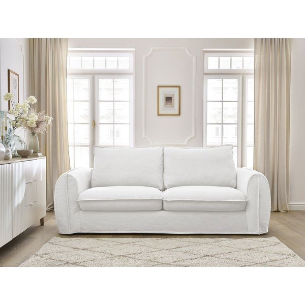 Baltos spalvos sofa miegojimui/sulankstoma 216 cm Archimede – Bobochic Paris-image-1
