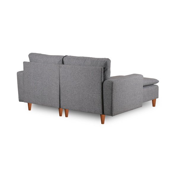 Kampinė sofa šviesiai pilkos spalvos (su kairiuoju kampu) Lungo – Balcab Home-image-4