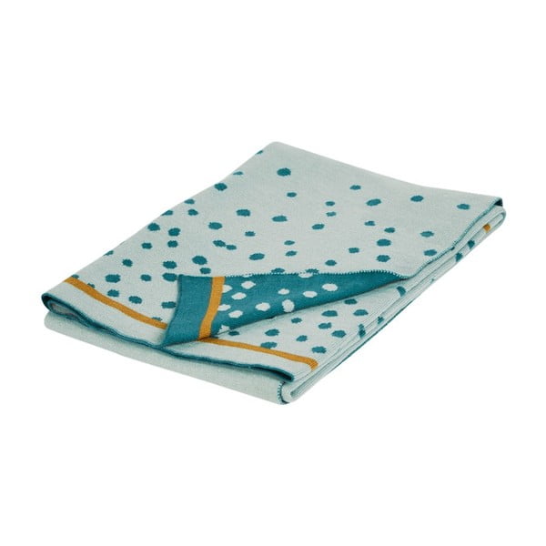 Mėlyna antklodė Done by Deer Happy Dots, 80 x 100 cm