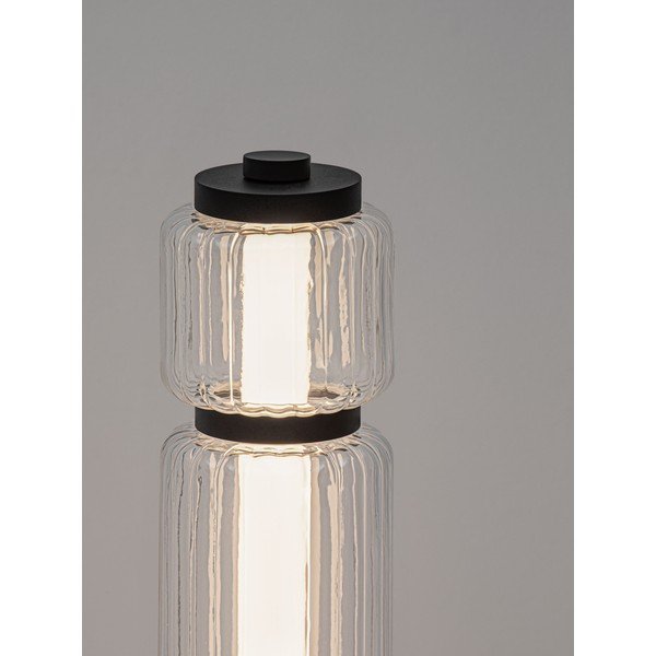 Matinės juodos spalvos iš stiklo pastatomas šviestuvas LED (aukštis 123 cm) Liesa – Nova Luce-image-3