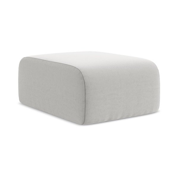 Šviesiai pilkos spalvos taburetė iš velveto Lani – Makamii