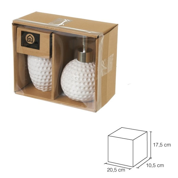 Vonios reikmenų rinkinys baltos spalvos – Casa Selección-image-3