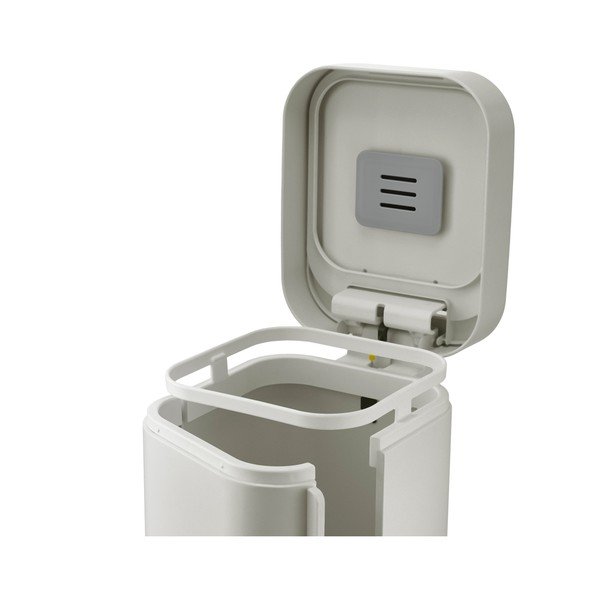 Šiukšliadėžė iš plieno smėlio spalvos su pedalu 40 l Porta – Joseph Joseph-image-4