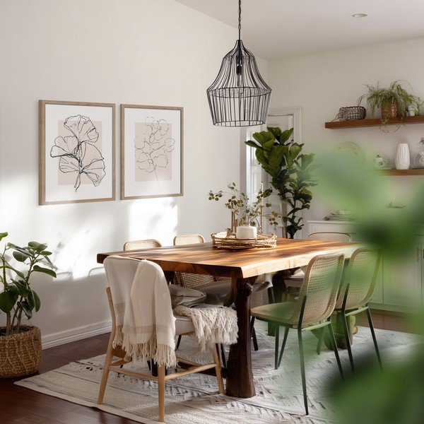 Spausdinti paveikslai su rėmeliu 2 vnt. 30x40 cm Floral Set – Styler-image-2