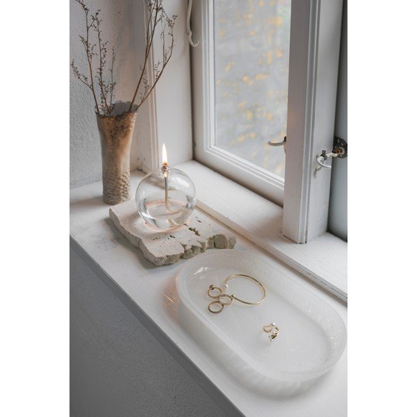 Iš stiklo dekoratyvinis padėklas 14x25,5 cm Opal – Mette Ditmer Denmark-image-1