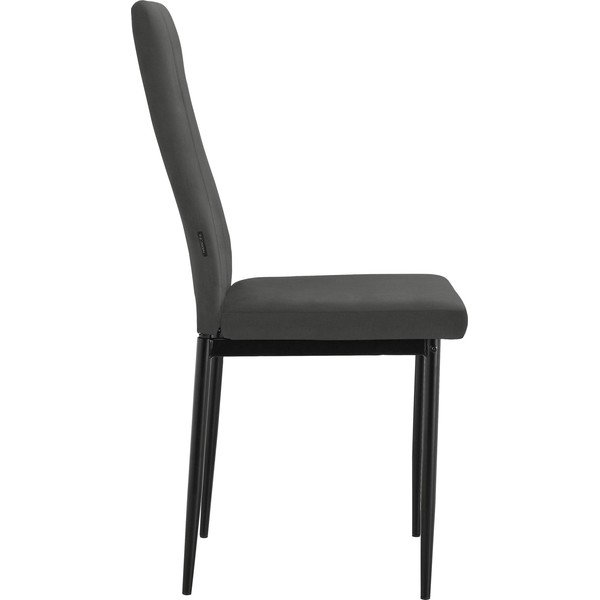 Iš dirbtinės odos valgomojo kėdė juodos spalvos Kelly – Støraa-image-2