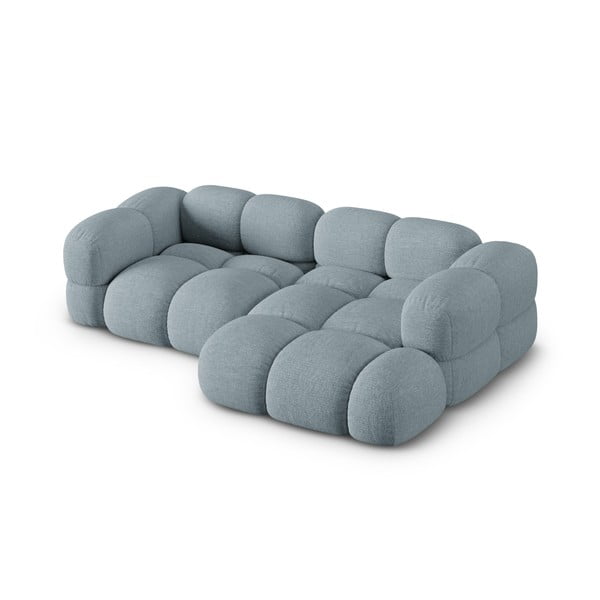 Šviesiai mėlynos spalvos kampinė sofa (su dešiniuoju kampu/su gultu) Loretto – Cosmopolitan Design-image-3