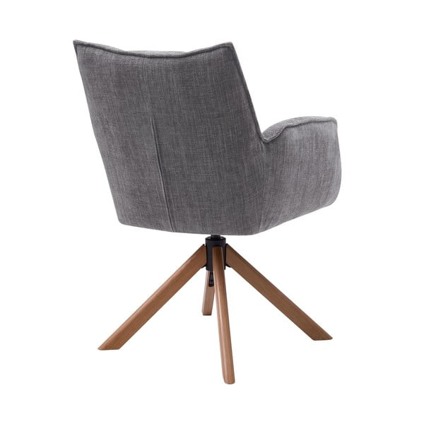 Pilkos spalvos iš audinio valgomojo kėdžių komplektas 2 vnt. Marilla – Unique Furniture-image-4