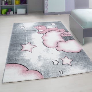 Vaikiškas kilimas rožinės spalvos/pilkos spalvos 140x200 cm Kids – Ayyildiz Carpets