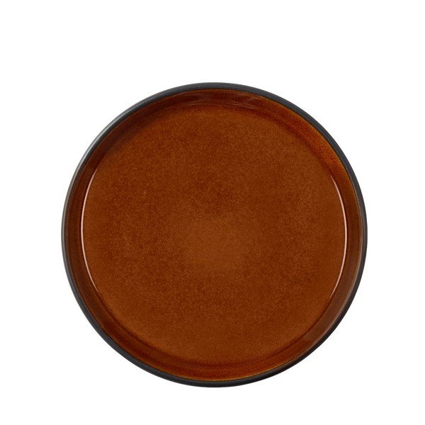 Juodos spalvos/gintarinės spalvos desertinė iš akmens masės lėkštė ø 17 cm Gastro Black/Amber – Bitz