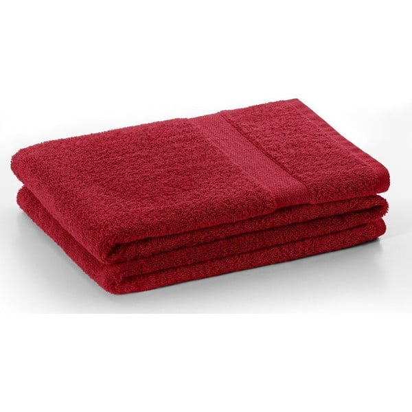 Raudonas rankšluostis DecoKing Marina, 50 x 100 cm
