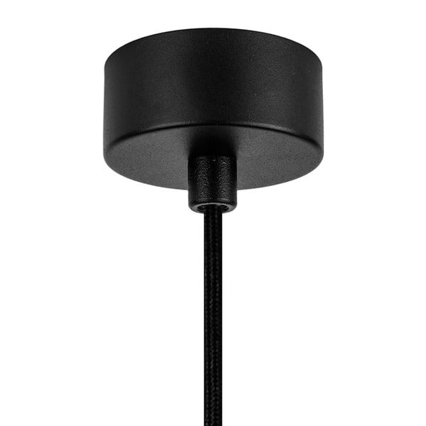 Juodas pakabinamas šviestuvas su vario spalvos vidumi Sotto Luce Awa Matte-image-2