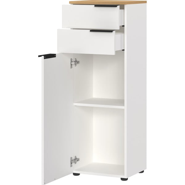 Aukšta vonios daiktadėžė baltos spalvos 39x111 cm Menen – Germania-image-1