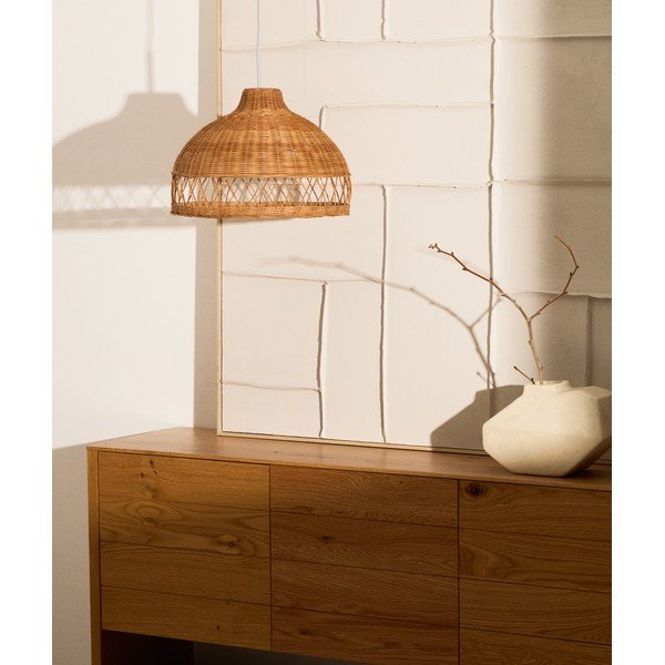 Natūralios spalvos iš rotango šviestuvo gaubtas ø 40 cm Loura – Kave Home-image-1