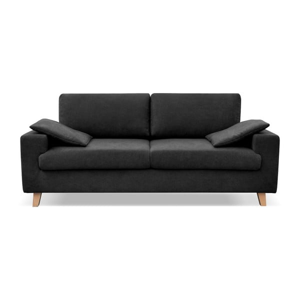 Juodos spalvos trivietė sofa Cosmopolitan design Caracas