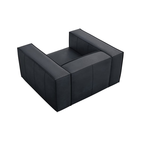 Iš odos krėslas tamsiai mėlynos spalvos Madame – Windsor & Co Sofas-image-3