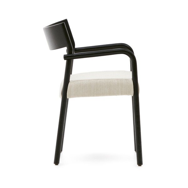 Juodos spalvos/smėlio spalvos valgomojo kėdė Falconera – Kave Home-image-3