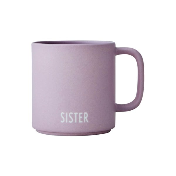 Iš porceliano  puodelis violetinės spalvos 175 ml Sister – Design Letters