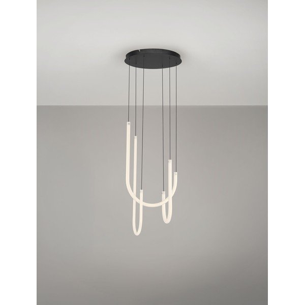 Baltos spalvos/matinės juodos spalvos iš plieno kabantis šviestuvas LED su pritemdymo funkcija ø 41 cm su gaubtu iš akrilo stiklo Topaz – Nova Luce-image-4