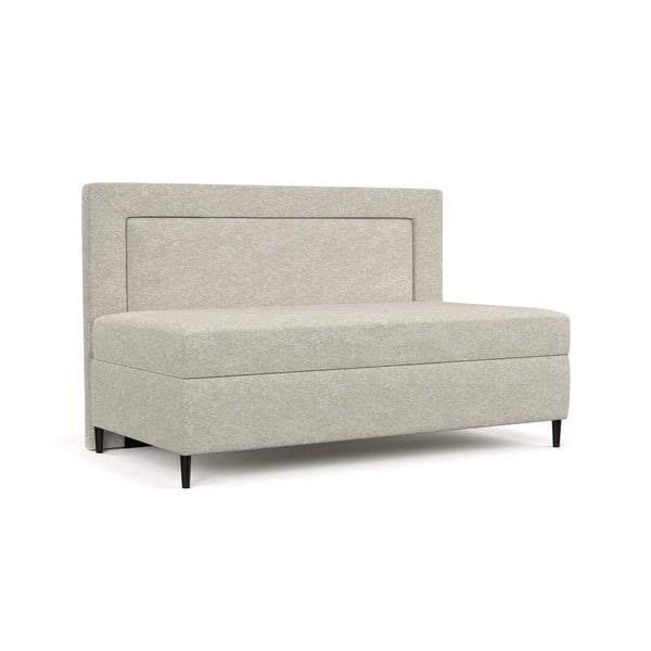 Viengulė lova pilkos spalvos/smėlio spalvos audiniu dengta 100x200 cm Alba – Maison de Rêve