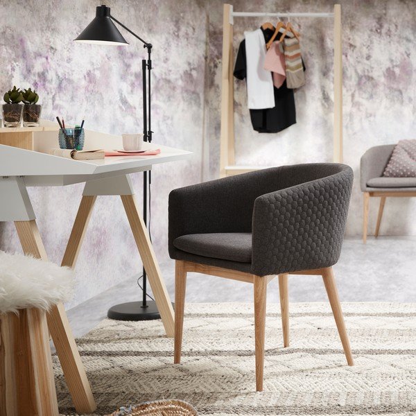 Tamsiai pilka valgomojo kėdė Kave Home Harmon-image-1