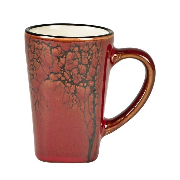 Iš akmens masės puodeliai raudonos spalvos 4 vnt. espreso 100 ml Hela – Villa Collection