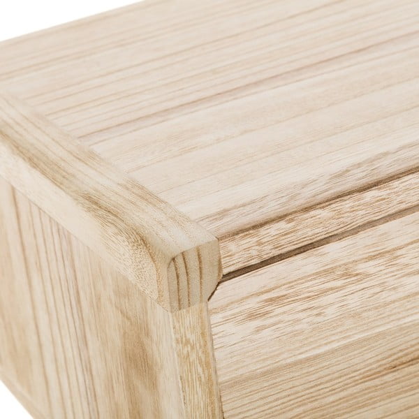 Iš egzotiškos medienos naktinis staliukas natūralios spalvos Natural Way – Casa Selección-image-1