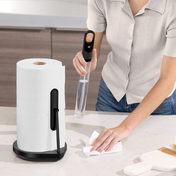 Virtuvinių rankšluosčių laikiklis iš plieno matinės juodos spalvos – simplehuman-image-1