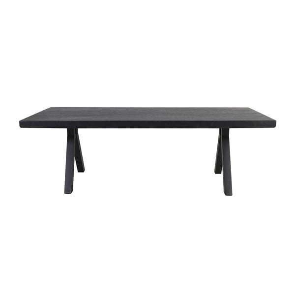 Valgomojo stalas juodos spalvos 100x240 cm Muden – Light & Living