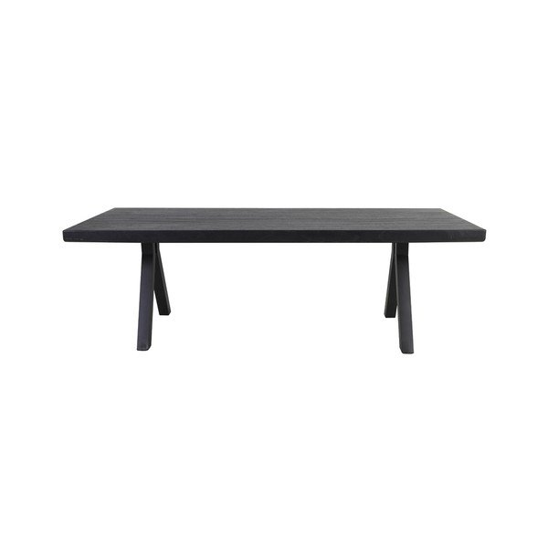 Valgomojo stalas juodos spalvos 100x240 cm Muden – Light & Living