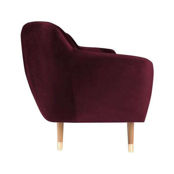 Mazzini Sofos Benito bordo spalvos aksomo sofa, 188 cm-image-3
