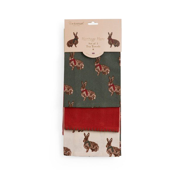 Virtuvės rankšluosčiai 3 vnt. 45x65 cm Heritage Hare – Cooksmart ®