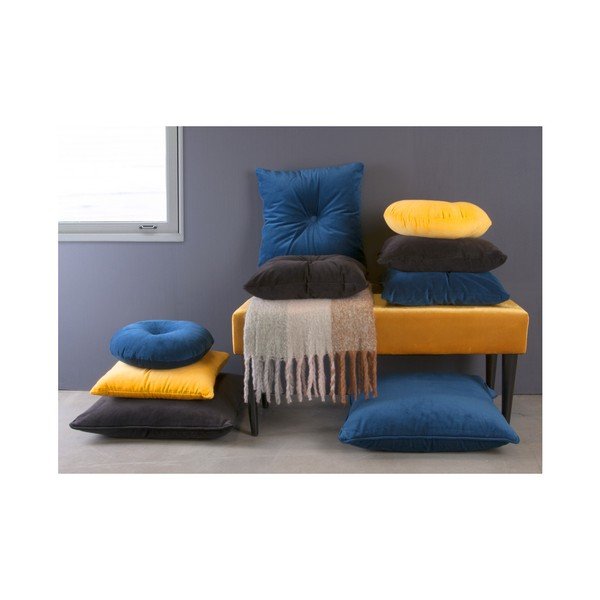 Geltonas suolas su aksomo apmušalais "Leitmotiv Luxury-image-3