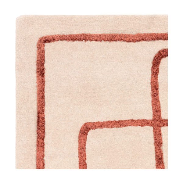 Rankų darbo iš vilnos kilimas raudonos plytų spalvos/kreminės spalvos 160x230 cm Matrix – Asiatic Carpets-image-4